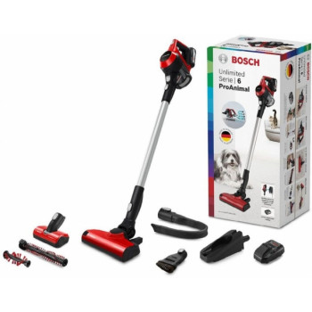 Пылесос вертикальный Bosch BCS61PET, До 1 л, Красный