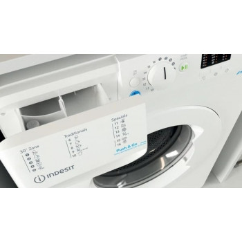 Стиральная машина узкая Indesit BWSA61251WEU, 6 кг, 1200 об/мин, F, Белый