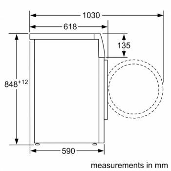 Стиральная машина стандартная Siemens WM10J18SUA, 8 кг, 1000 об/мин, A+++, Серебристый