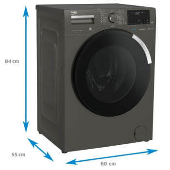 Стиральная машина стандартная Beko WUE8736XCM, 8 кг, 1400 об/мин, C, Серебристый