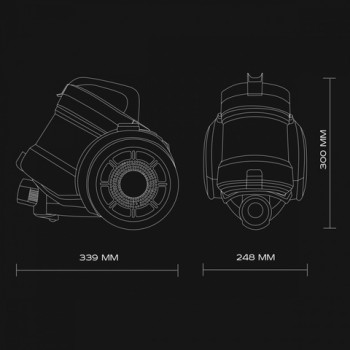 Пылесос с контейнером Scarlett SCVC80C71, 2-2.9 л, 1800 Вт, Черный с доставкой по Кишиневу и всей Молдове. Бытовая техника по лучшим ценам в Молдове