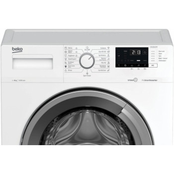 Стиральная машина стандартная Beko WUV8512XSW, 8 кг, 1000 об/мин, C, Белый