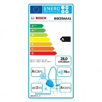 Пылесос с контейнером Bosch BGC05AAA1, 700 Вт, 78 дБ, Другие цвета