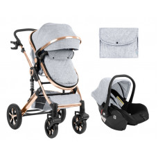 Stroller Kikka Boo 3 in 1 Darling Grey с доставкой по Кишиневу и всей Молдове. Малышам по лучшим ценам в Молдове