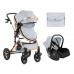 Stroller Kikka Boo 3 in 1 Darling Grey с доставкой по Кишиневу и всей Молдове. Малышам по лучшим ценам в Молдове