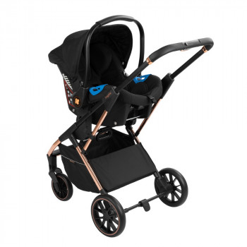 Stroller Kikka Boo 3 in 1 Angele, Chrome Black