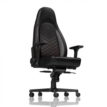 Scaun Gaming Noblechairs Icon, PU Piele, Negru/Rosu cu livrare în Chișinău și Moldova. Accesorii pentru jocuri la cele mai mici prețuri