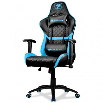 Scaun Gaming Cougar Armor One, PVC Piele, Negru/Albastru deschis