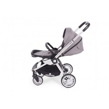 Stroller Kikka Boo 3 in 1 Vicenza Luxury, Grey silver frame