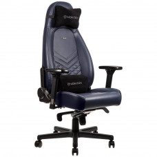 Scaun Gaming Noblechairs Icon, Piele naturală, Albastru închis cu livrare în Chișinău și Moldova. Accesorii pentru jocuri la cele mai mici prețuri