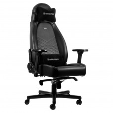 Игровое кресло Noblechairs Icon, Искусственная кожа, Черный/Белый с доставкой по Кишиневу и всей Молдове. Игровые аксессуары по лучшим ценам в Молдове