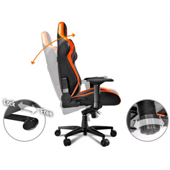 Scaun Gaming Cougar Armor Titan, PVC Piele, Negru/Portocaliu cu livrare în Chișinău și Moldova. Accesorii pentru jocuri la cele mai mici prețuri