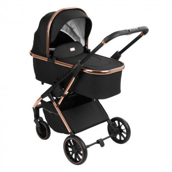 Stroller Kikka Boo 3 in 1 Angele, Chrome Black