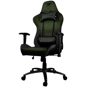 Scaun Gaming Cougar Armor One, PVC Piele, Negru/Verde