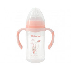 Anti-colic feeding bottle Kikka Boo 260ml Peach Rabbit с доставкой по Кишиневу и всей Молдове. Малышам по лучшим ценам в Молдове