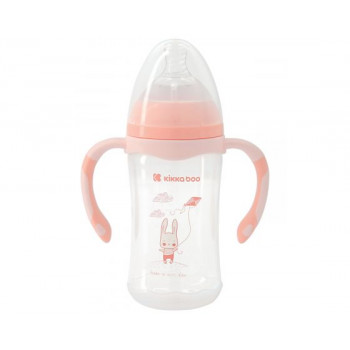 Anti-colic feeding bottle Kikka Boo 260ml Peach Rabbit с доставкой по Кишиневу и всей Молдове. Малышам по лучшим ценам в Молдове