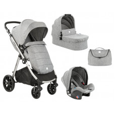 Stroller Kikka Boo 3 in 1 Ugo, Dark Gray Melange с доставкой по Кишиневу и всей Молдове. Малышам по лучшим ценам в Молдове