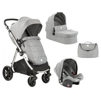 Stroller Kikka Boo 3 in 1 Ugo, Dark Gray Melange с доставкой по Кишиневу и всей Молдове. Малышам по лучшим ценам в Молдове