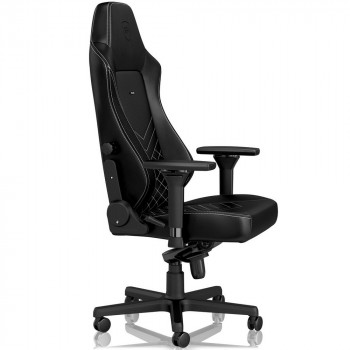 Игровое кресло Noblechairs Hero, Искусственная кожа, Черный/Белый с доставкой по Кишиневу и всей Молдове. Игровые аксессуары по лучшим ценам в Молдове