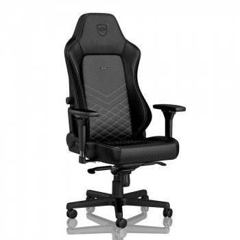 Игровое кресло Noblechairs Hero, Искусственная кожа, Черный/Белый с доставкой по Кишиневу и всей Молдове. Игровые аксессуары по лучшим ценам в Молдове