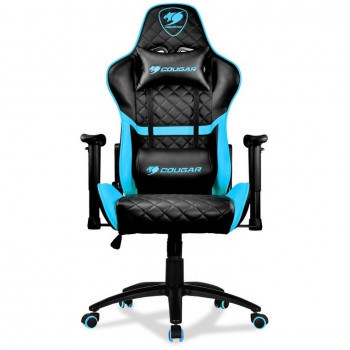 Scaun Gaming Cougar Armor One, PVC Piele, Negru/Albastru deschis