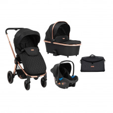 Stroller Kikka Boo 3 in 1 Vicenza Premium, Black