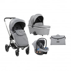 Stroller Kikka Boo 3 in 1 Vicenza Premium, Gray