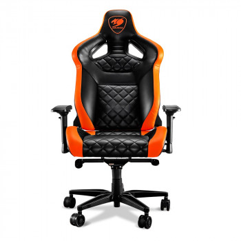 Scaun Gaming Cougar Armor Titan, PVC Piele, Negru/Portocaliu cu livrare în Chișinău și Moldova. Accesorii pentru jocuri la cele mai mici prețuri