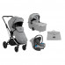 Stroller Kikka Boo 3 in 1 Angele, Chrome Grey