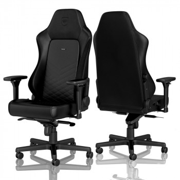 Игровое кресло Noblechairs Hero, Искусственная кожа, Черный/Белый с доставкой по Кишиневу и всей Молдове. Игровые аксессуары по лучшим ценам в Молдове