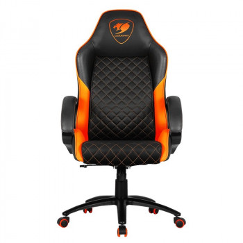 Scaun Gaming Cougar Fusion, PVC Piele, Negru/Portocaliu