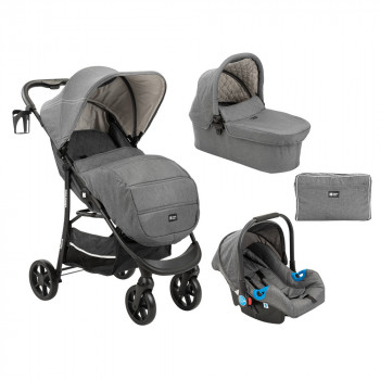 Stroller Kikka Boo 3 in 1 Selina, Dark Grey