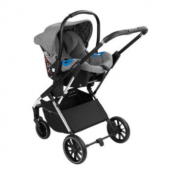 Stroller Kikka Boo 3 in 1 Angele, Chrome Grey