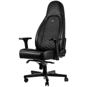 Scaun Gaming Noblechairs Icon, PU Piele, Negru cu livrare în Chișinău și Moldova. Accesorii pentru jocuri la cele mai mici prețuri