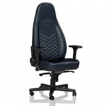 Scaun Gaming Noblechairs Icon, Piele naturală, Albastru închis cu livrare în Chișinău și Moldova. Accesorii pentru jocuri la cele mai mici prețuri