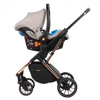 Stroller Kikka Boo 3 in 1 Angele, Chrome Beige