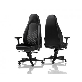 Scaun Gaming Noblechairs Icon, PU Piele, Negru/Alb cu livrare în Chișinău și Moldova. Accesorii pentru jocuri la cele mai mici prețuri