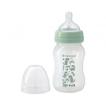 Anti-colic feeding bottle Kikka Boo 240ml Dinosaur Mint с доставкой по Кишиневу и всей Молдове. Малышам по лучшим ценам в Молдове