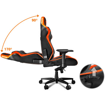 Scaun Gaming Cougar Armor Titan, PVC Piele, Negru/Portocaliu cu livrare în Chișinău și Moldova. Accesorii pentru jocuri la cele mai mici prețuri