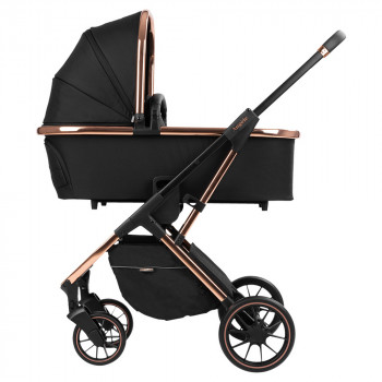 Stroller Kikka Boo 3 in 1 Angele, Chrome Black