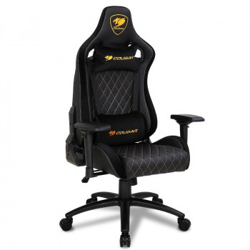 Scaun Gaming Cougar Armor S, PVC Piele, Negru/Auriu