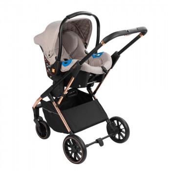 Stroller Kikka Boo 3 in 1 Angele, Chrome Beige